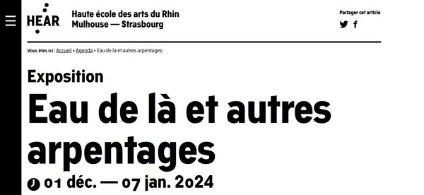 Exposition sur l'eau par la HEAR